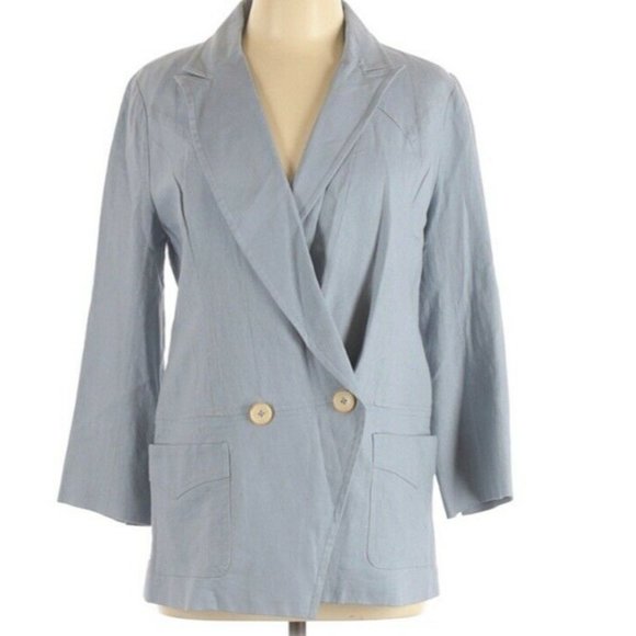 Plenty By Tracy Reese Blue Blazer Jacket Coat Medium New NWT RARE HTF Beautiful - Picture 1 of 2